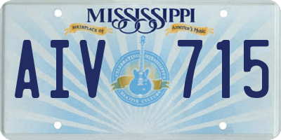 MS license plate AIV715