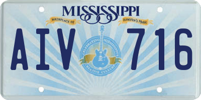 MS license plate AIV716