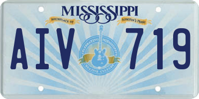 MS license plate AIV719