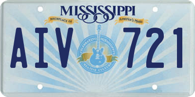 MS license plate AIV721