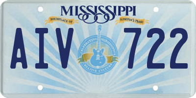 MS license plate AIV722