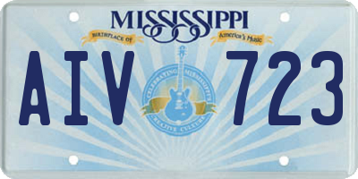 MS license plate AIV723