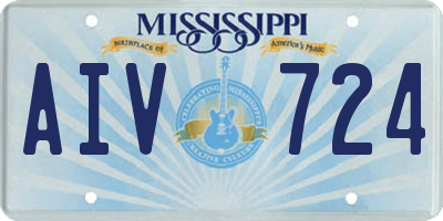 MS license plate AIV724