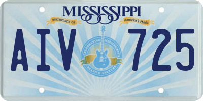 MS license plate AIV725