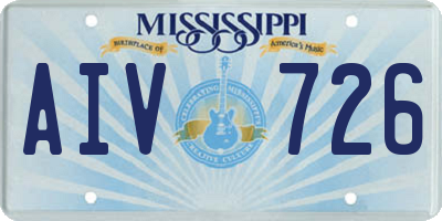 MS license plate AIV726