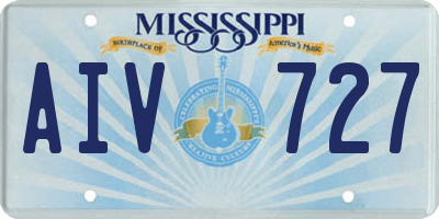 MS license plate AIV727