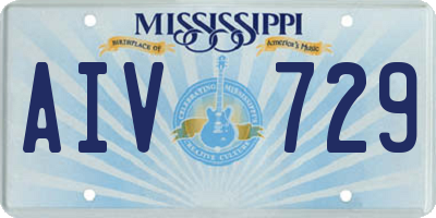 MS license plate AIV729