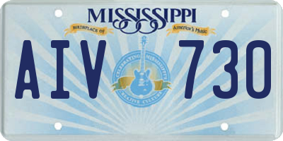 MS license plate AIV730