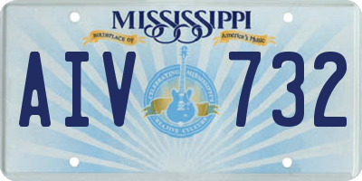 MS license plate AIV732