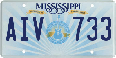 MS license plate AIV733
