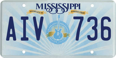 MS license plate AIV736