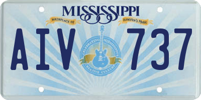 MS license plate AIV737