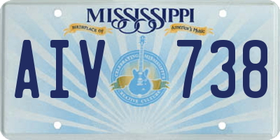 MS license plate AIV738