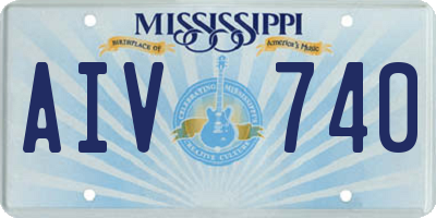 MS license plate AIV740