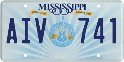 MS license plate AIV741
