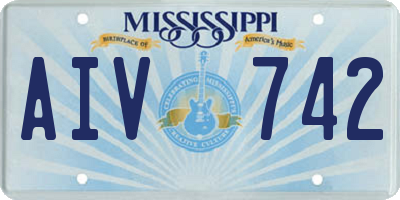 MS license plate AIV742