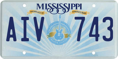MS license plate AIV743
