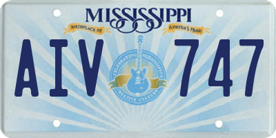 MS license plate AIV747