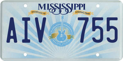 MS license plate AIV755