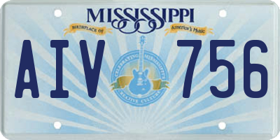 MS license plate AIV756