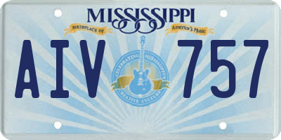 MS license plate AIV757