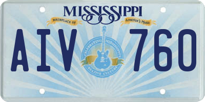 MS license plate AIV760
