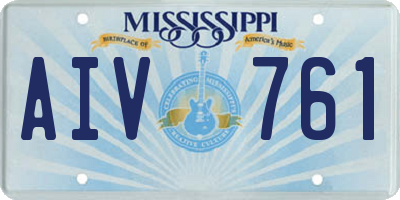 MS license plate AIV761