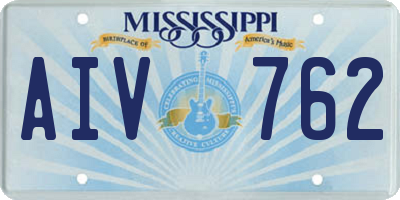 MS license plate AIV762