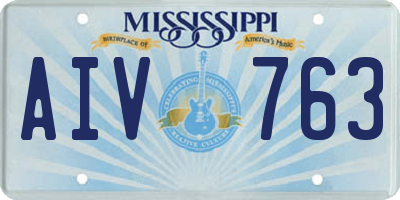 MS license plate AIV763
