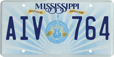 MS license plate AIV764