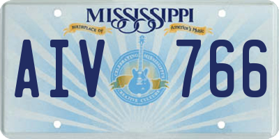 MS license plate AIV766