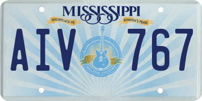 MS license plate AIV767
