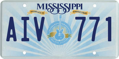 MS license plate AIV771