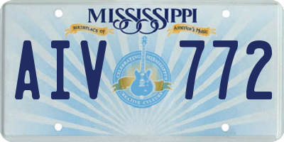 MS license plate AIV772
