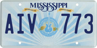 MS license plate AIV773