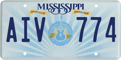 MS license plate AIV774