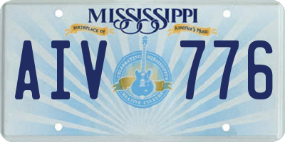 MS license plate AIV776