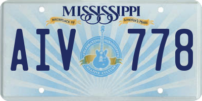 MS license plate AIV778