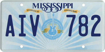 MS license plate AIV782