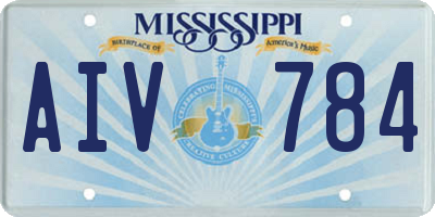 MS license plate AIV784