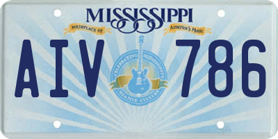 MS license plate AIV786