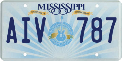 MS license plate AIV787