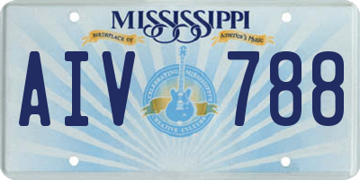 MS license plate AIV788