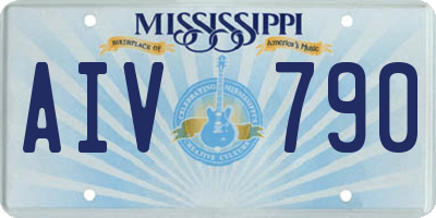 MS license plate AIV790