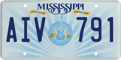 MS license plate AIV791