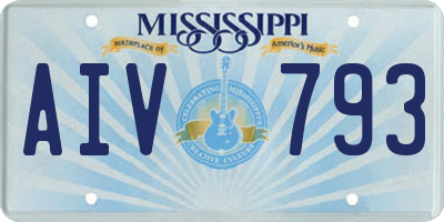 MS license plate AIV793