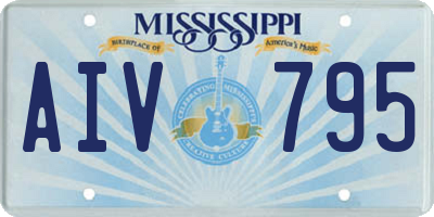 MS license plate AIV795