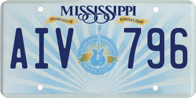MS license plate AIV796
