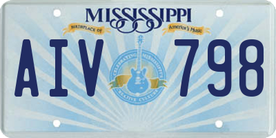 MS license plate AIV798