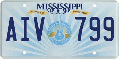 MS license plate AIV799